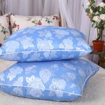 Two blue pillows