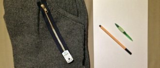 How to sew a zipper into a knitted product: options for a knitted sweater and a knitted bag