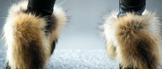 Natural fur in shoes