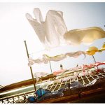 washed clothes on clotheslines