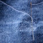 Recommendations on how to sew jeans between your legs discreetly