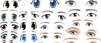 Realistic eye templates for dolls